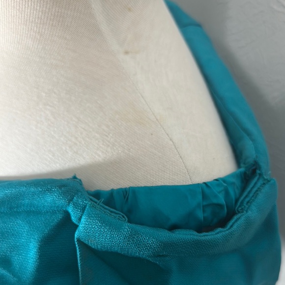 Vintage 1980’s Teal Women's Prom Dress - Picture 6 of 9